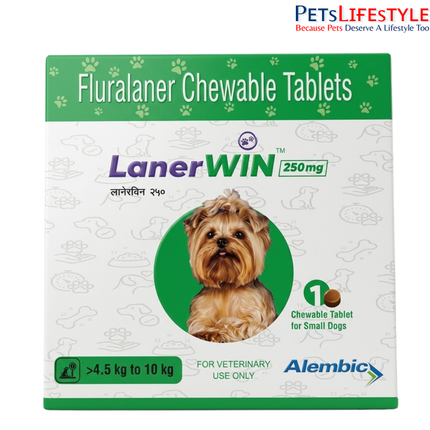 Alembic Lanerwin Fluralaner Anti Flea & Tick Chewable Tablets for Dogs & Puppies