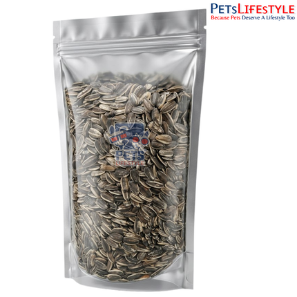 Petslifestyle Premium Sunflower Seeds (500g) – High Energy Bird Food for Parrots & Exotic Birds