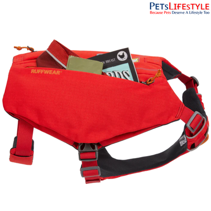 Ruffwear Switchbak™ Dog Harness Red Sumac | Padded Harness with Zippered Storage Pockets