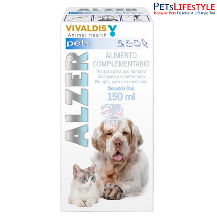 Vivaldis Alzer Syrup 150 ml for Dogs & Cats – Cognitive Health & Brain Function Support