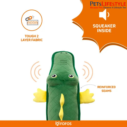 FOFOS Chew Tuff Dog Toy Crocodile – Durable-Style Chew Toy for Dogs
