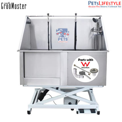 Groo Master H-107 Stainless Steel Electric Lifting Tub – Leak-Proof Sliding Door Bath Tub