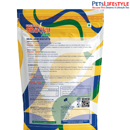 Freossi Snacky Jain Vegetarian Dog Biscuits - Vanilla Flavour 100% Pure veg