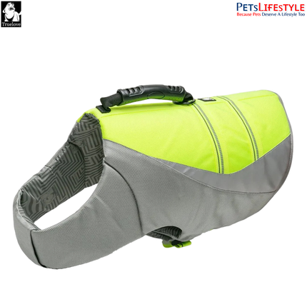 Truelove Dog Life Jacket – Neon Yellow – Waterproof Safety Swim Vest