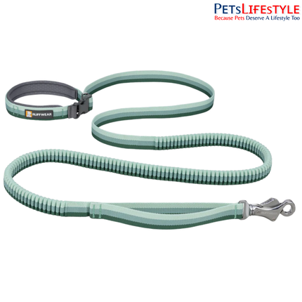 Ruffwear Roamer River Rock Green Dog Leash | Adjustable Hands-Free Stretch Running Leash for Dogs