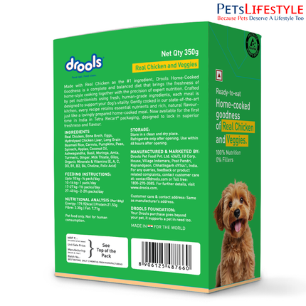 Drools Tetra Pack Real Chicken Veggies Wet Dog Food