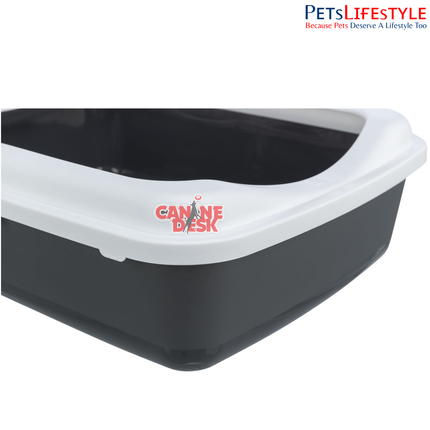 Trixie Classic Litter Tray with Rim – Durable Plastic Cat Litter Box for Cats and Kittens