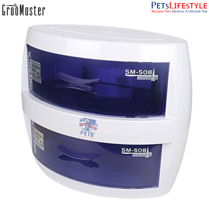 GrooMaster Sterilizing Box – Double Drawer UV Tool Sterilizer FromMaster Series