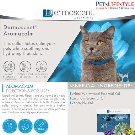 Dermoscent Aromacalm Calming Collar for Cats (35 cm) – Anxiety & Stress Control