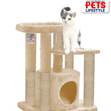 Canine Desk Condo Kitten Cat Tree - Hanging Ball