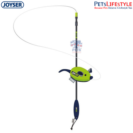 JOYSER Cat Teaser Wand Toy with Sound Chip Mouse – Blue