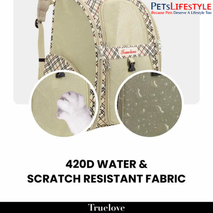 TRUELOVE Airflow Backpack Carrier – Humus | Breathable Pet Travel Backpack