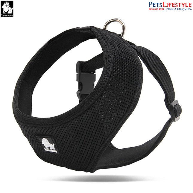 Truelove Cat & Small Dog Harness – Black – Lightweight Comfort Harness