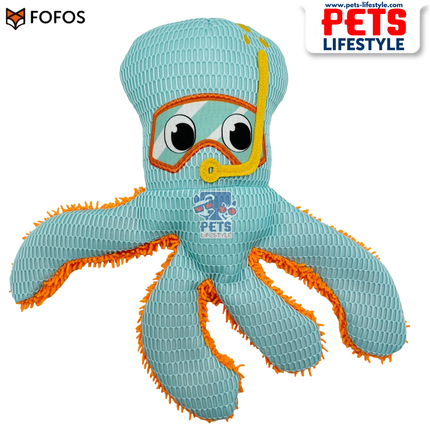 The FOFOS Summer Plush Octopus Dog Toy | Durable Oxford Nylon + Squeaker