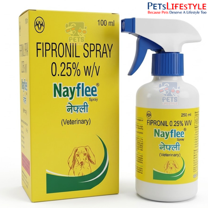 Intas Nayflee Fipronil Spray for Dogs and Cats (100ml)