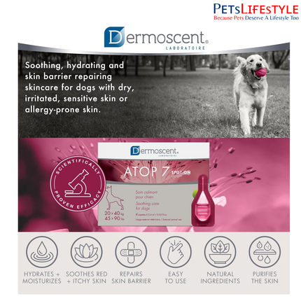 Savavet Dermoscent ATOP 7 Spot-On 2.4ml for Dogs (20–40kg) (2.4ml x 4 Pipette) dermatological spot-on treatment