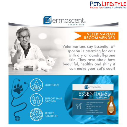 Savavet Dermoscent Essential 6 Spot-On for Cats Skin & Coat Care
