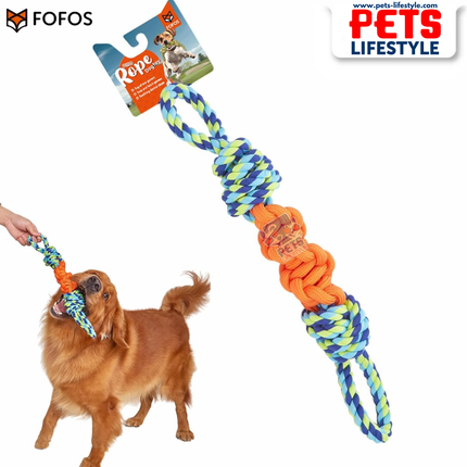 FOFOS Flossy Rope Dog Toy B/O Toy – Rope Tug Moderate Chewer