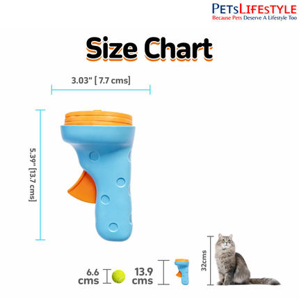 FOFOS Lure Ring Launcher Cat Toy with 6 Rings – Interactive Hand-Held Spinning Launcher for Active Play