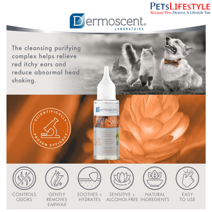 Dermoscent Essential Oto Ear Cleanser for Dogs, Cats & Small Mammals (100 ml)