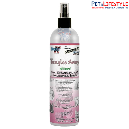 Double K Tangles Away Detangler Spray 16 oz – Professional Coat Detangling & Conditioning Spray