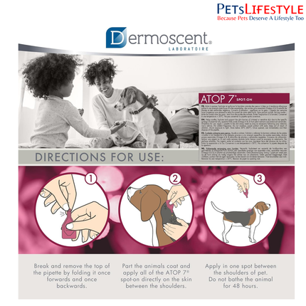 Savavet Dermoscent ATOP 7 Spot-On 1.2ml for Dogs (10–20kg) (1.2ml x 4 Pipette) dermatological spot-on treatment