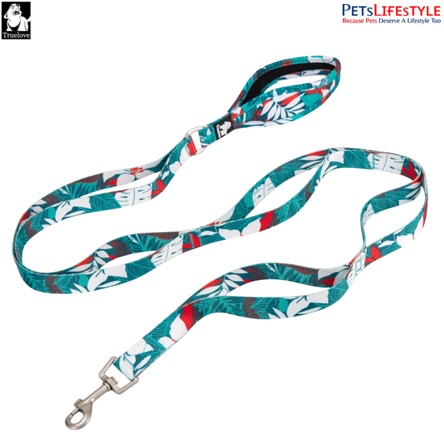Truelove Multi Handle Floral Leash – Camouflage Blue – Premium Control Dog Leash