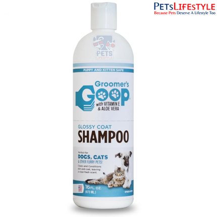 Groomer's Goop Glossy Coat Shampoo for Dogs & Cats – 473 ml