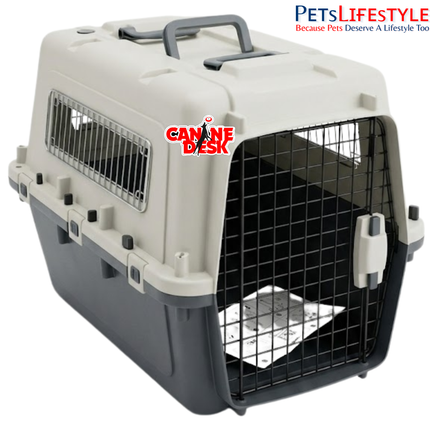 Canine Desk Flight Carrier (24" × 14" × 16") | IATA Approved Airline Travel Crate for Dogs & Cats (Medium)