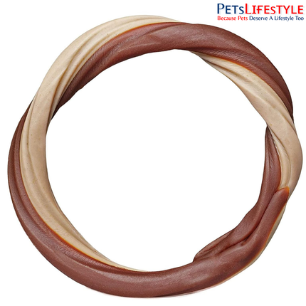 N-Bone Twistix Puppy Teething Ring Chicken Flavor – Soft Edible Puppy Teething Chew with DHA & Calcium | Chicken Flavor | 34g