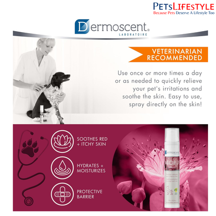 Dermoscent ATOP7 Spray for Dogs & Cats – Soothing Anti-Itch Skin Relief Spray