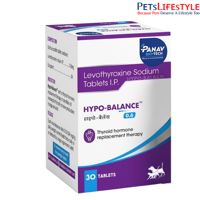 HYPO-BALANCE 0.6 mg Levothyroxine Sodium Tablets for Dogs & Cats
