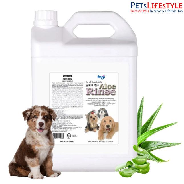 Forcans Aloe Rinse Dog & Cat Conditioner 4 Litres – Deep Moisturizing Pet Coat Conditioner