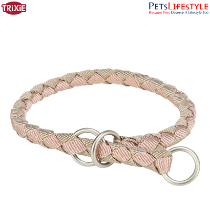Trixie Cavo Semi-Choke Collar for Dogs | Strong Rope Training Collar with Chrome Chain | Comfortable No-Pull Control