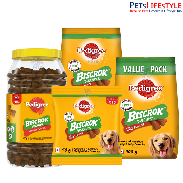 Pedigree Biscrok Biscuits for Dogs - Lamb Flavour