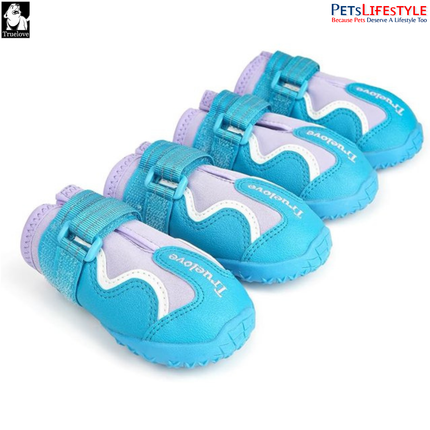 Truelove Pet Boots – Waterproof TPR Sole Dog Shoes ( 4 SHOES ) Outdoor Protection Boots