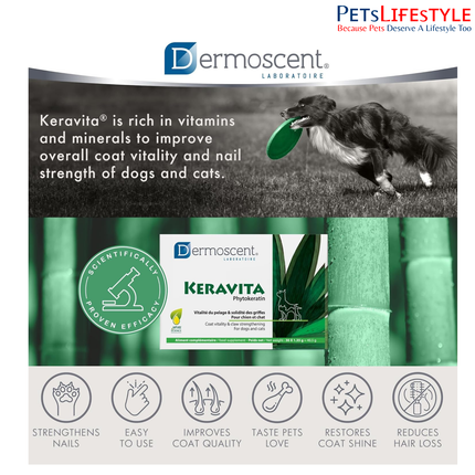 Dermoscent Keravita Skin & Coat Supplement for Dogs & Cats (30 Tablets)