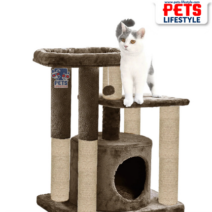 Canine Desk Condo Kitten Cat Tree - Hanging Ball
