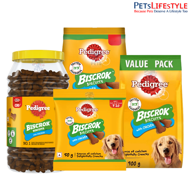 Pedigree BISCROK Chicken Flavour Dog Biscuits