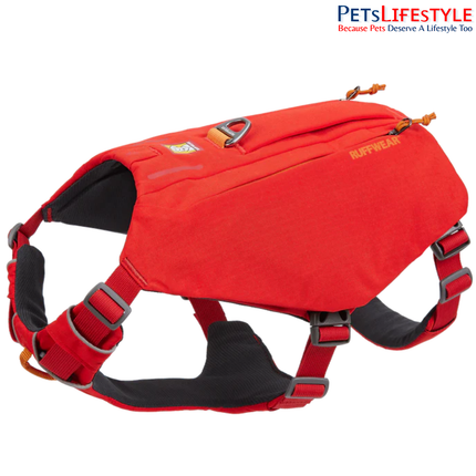 Ruffwear Switchbak™ Dog Harness Red Sumac | Padded Harness with Zippered Storage Pockets