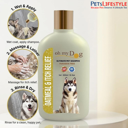 Oh My Dog Oatmeal & Itch Relief Pet Shampoo – Paraben Free