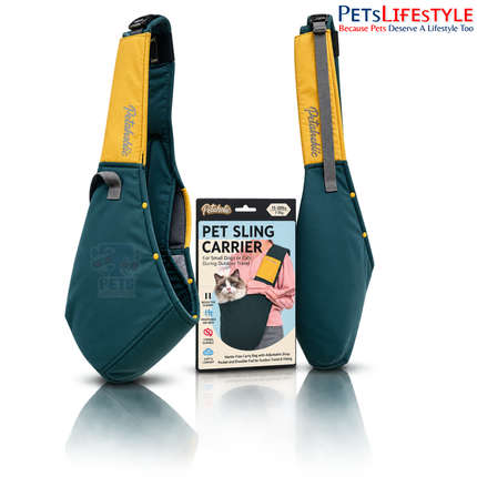 Petaholic Pet Sling Carrier for Dogs & Cats | Hands-Free Breathable Shoulder Travel Carrier
