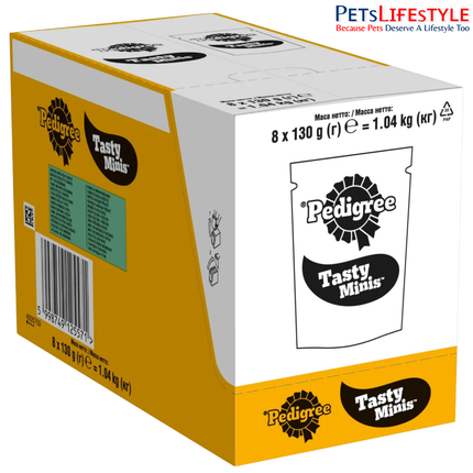 Pedigree Tasty Minis Cubes Adult Dog Treat – Chicken & Duck
