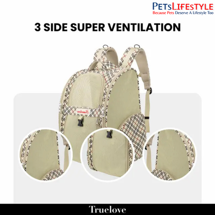 TRUELOVE Airflow Backpack Carrier – Humus | Breathable Pet Travel Backpack