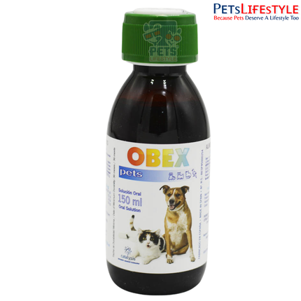 Vivaldis Obex Oral Solution 150 ml for Dogs & Cats – Nutritional Supplement for Weight Management