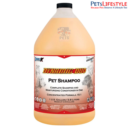 Double K Dynamic Duo Shampoo 3.8 L – 2-in-1 Concentrated Pet Shampoo & Conditioner