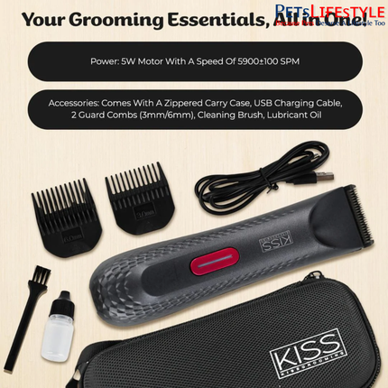 Aeolus Waterproof Trimmer with LED Light MC-240 – Ceramic Blade, IPX7 Waterproof & USB Type-C Charging