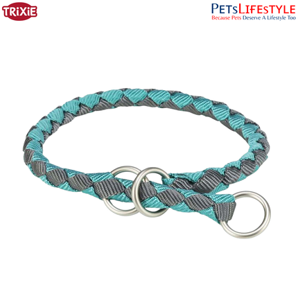 Trixie Cavo Semi-Choke Collar for Dogs | Strong Rope Training Collar with Chrome Chain | Comfortable No-Pull Control