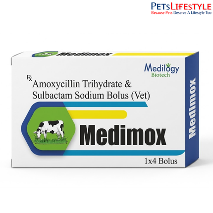 MEDIMOX Bolus (Amoxycillin Trihydrate & Sulbactam Sodium Bolus Vet)