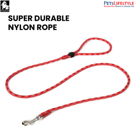 Truelove High Density Reflective Rope Webbing Leash for Dogs (Red)